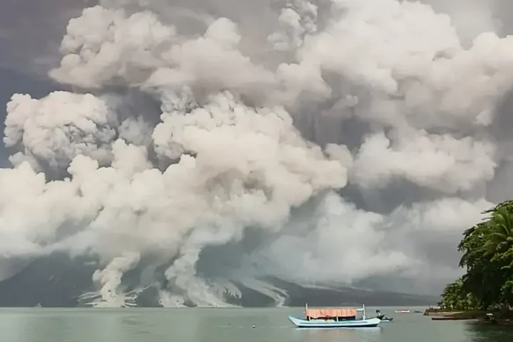 Indonesia's Ruang volcano erupts again, closing airport