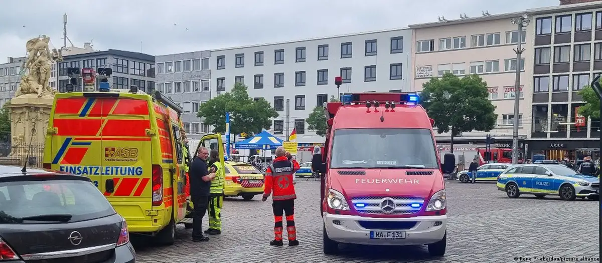 Germany: Knife attack in Mannheim, suspect shot