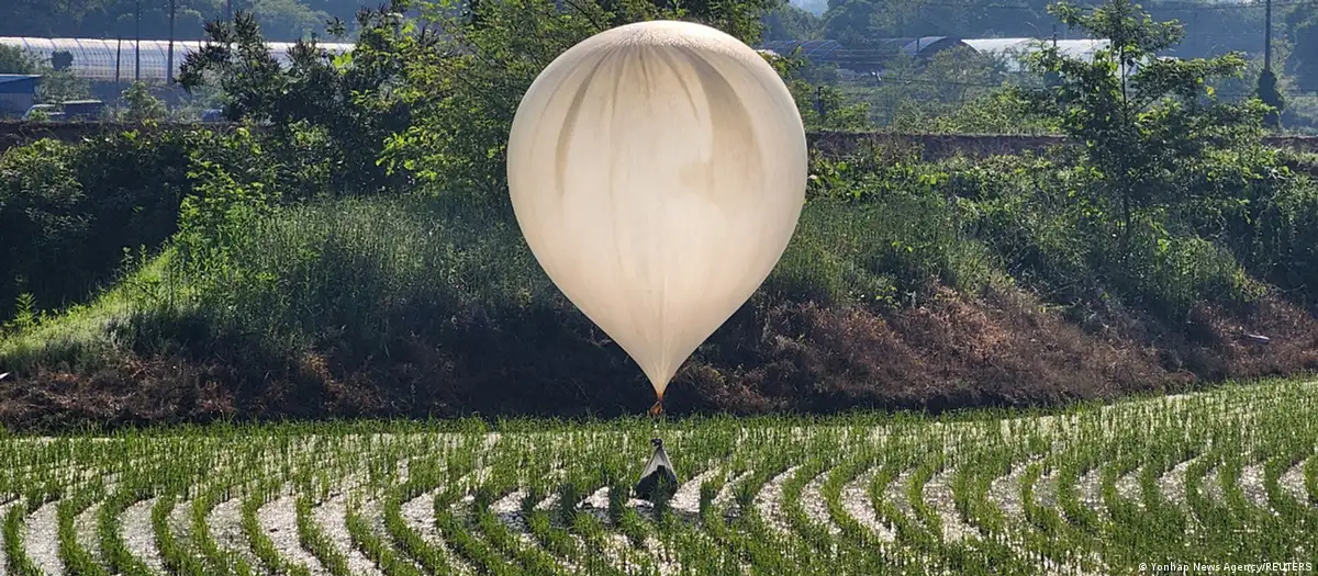 South Korea decries trash balloons dropped by North