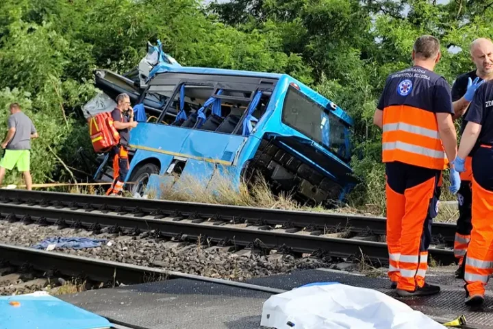 Several killed after train hits bus in southern Slovakia