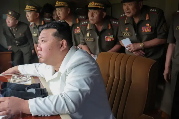 North Korea's Kim attends test-firing of new rocket launcher