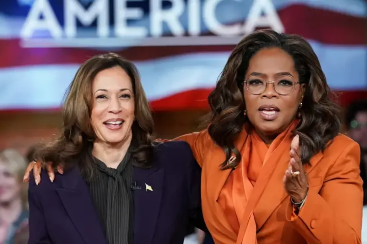 US: Kamala Harris and Oprah Winfrey host star-studded rally