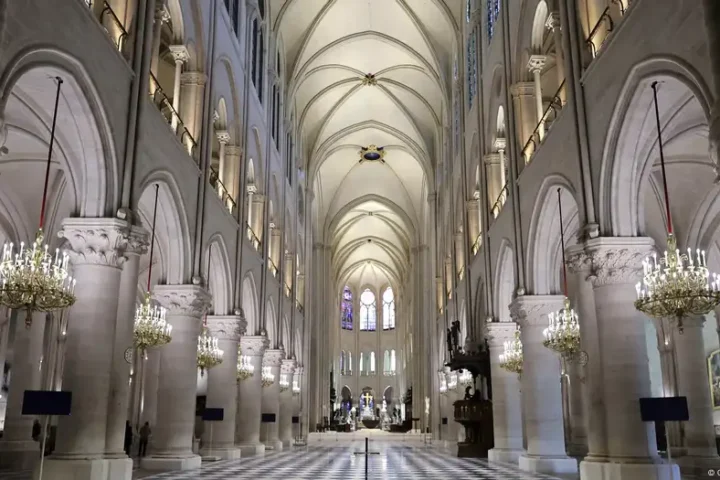 Notre Dame: Macron takes first look inside rebuilt cathedral