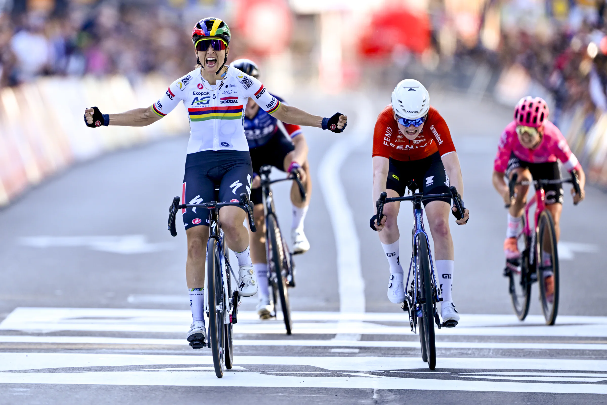 Kim Le Court and Tadej Pogačar take first in their respective races for Liège-Bastogne-Liège
