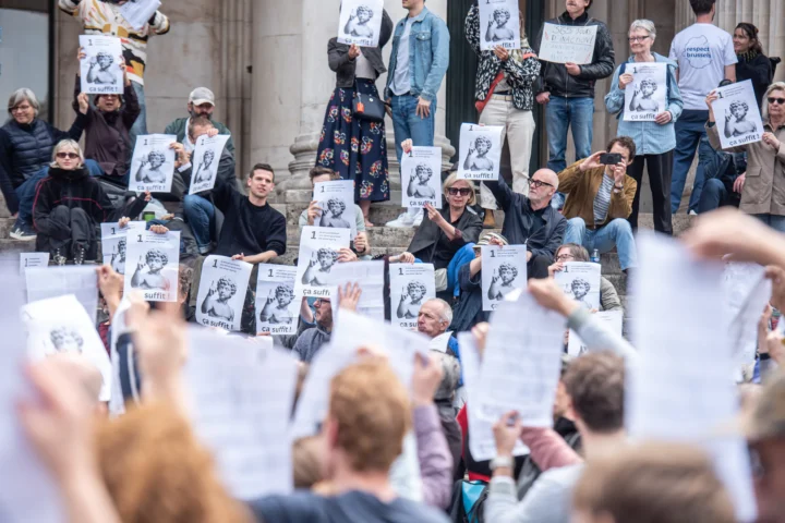Hundreds join protest against political deadlock in Brussels