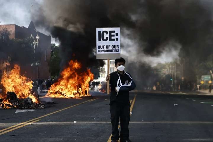 Police declare unlawful assembly in LA amid ongoing protests