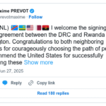 Congo and Rwanda sign peace agreement in Washington after decades of conflict