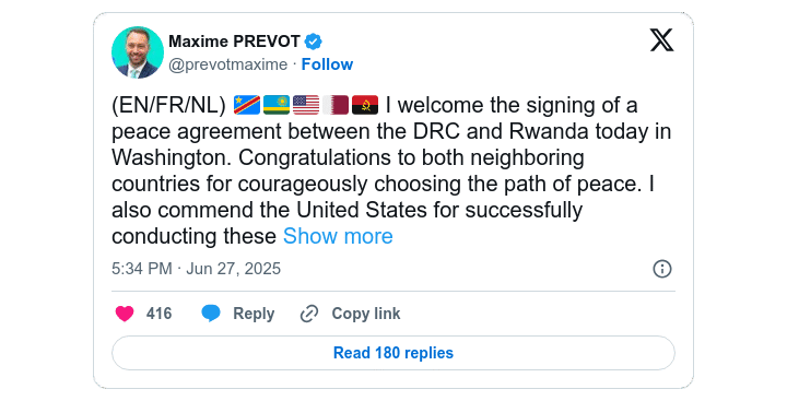 Congo and Rwanda sign peace agreement in Washington after decades of conflict