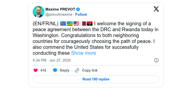 Congo and Rwanda sign peace agreement in Washington after decades of conflict