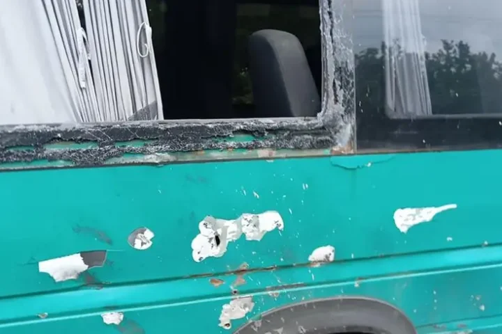 Russians attack humanitarian bus in Dnipropetrovsk region