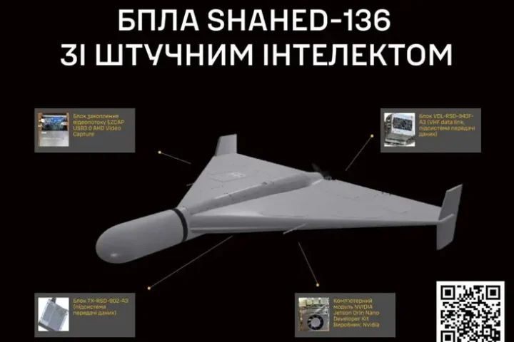 Ukrainian intelligence reveals details of AI-enhanced Shahed drone