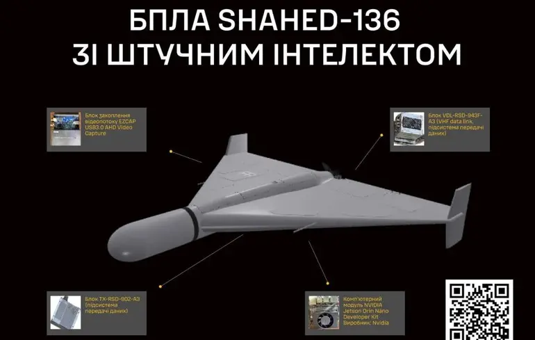Ukrainian intelligence reveals details of AI-enhanced Shahed drone