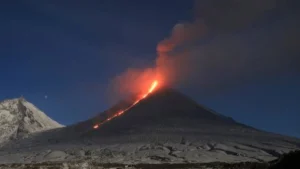 Klyuchevskaya Sopka volcano erupts following major earthquake in Kamchatka