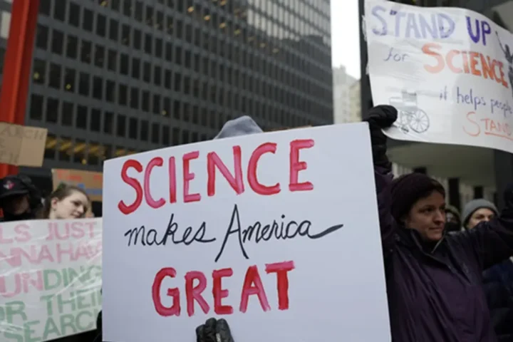 Members of U.S. science agency protest against Trump administration policies