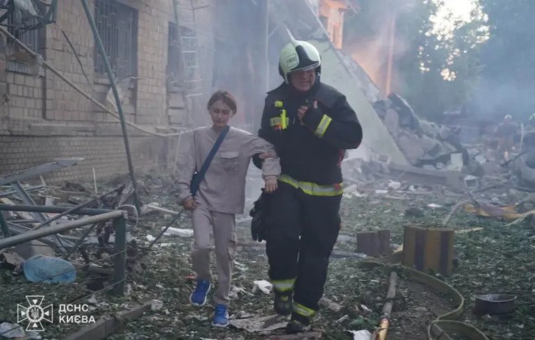 Russian drone attack in Kyiv leaves people injured and causes destruction, says KMVA