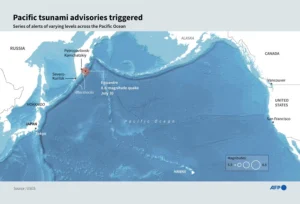 Tsunami alerts issued across Pacific following powerful earthquake near Russia's Kamchatka Peninsula