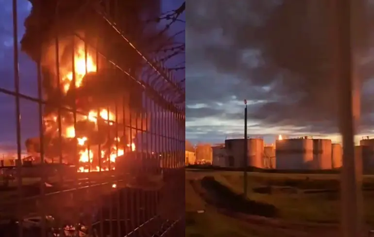 Drones strike oil refinery in Russia's Komi region for the first time