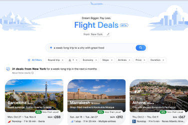 Google's AI tool suggests flight options based on user preferences for budget travel