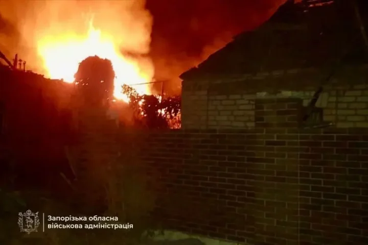 Russian missile strike destroys private house in Zaporizhzhia, injures three