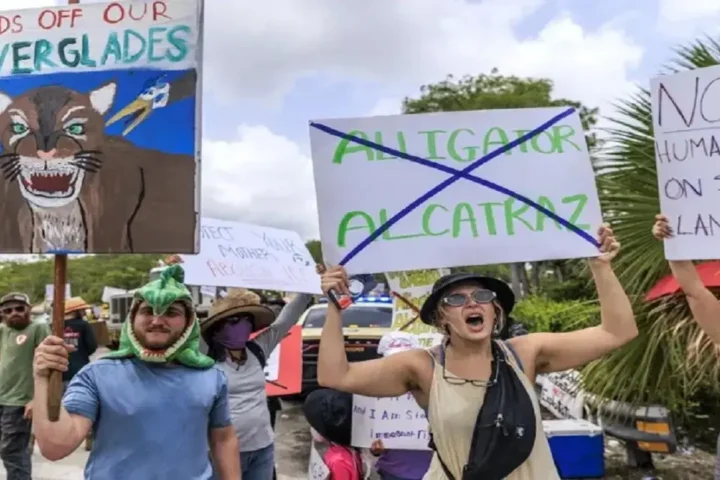 U.S. judge halts construction at controversial immigration detention center in Florida