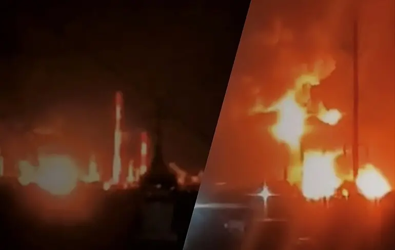 Ukrainian drones strike two major Russian oil refineries amid ongoing conflict