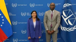 Venezuelan vice president discusses U.S. sanctions impact with ICC deputy prosecutor