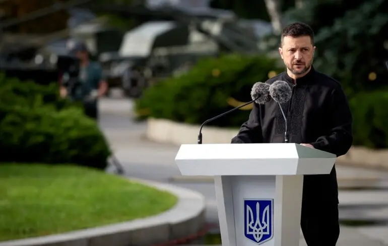 Zelensky states that the blue-and-yellow flag represents a dream for many Ukrainians in occupied territories