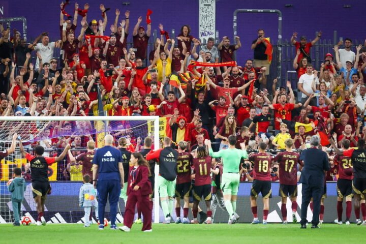 Belgium secures 12 goals in two World Cup qualifying matches, rising to second in Group J