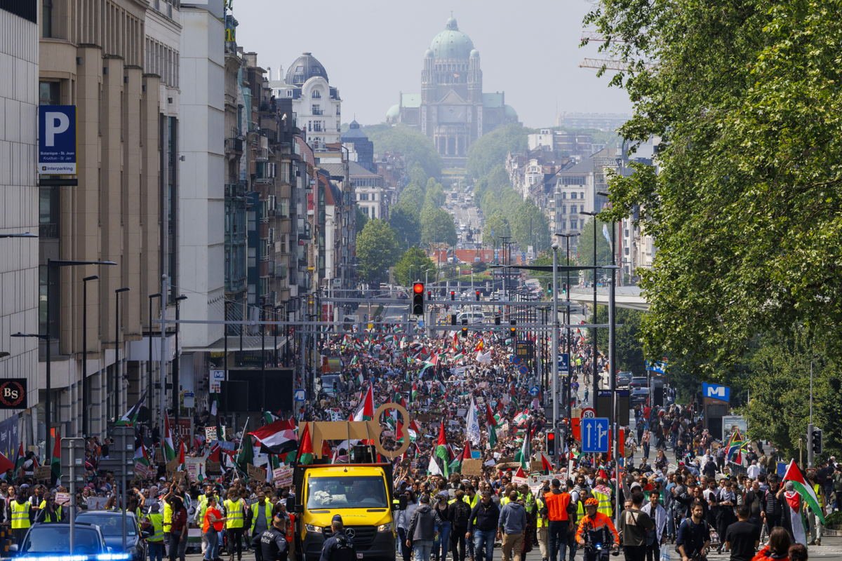 Brussels prepares for another large pro-Palestinian protest with expected turnout of 70,000