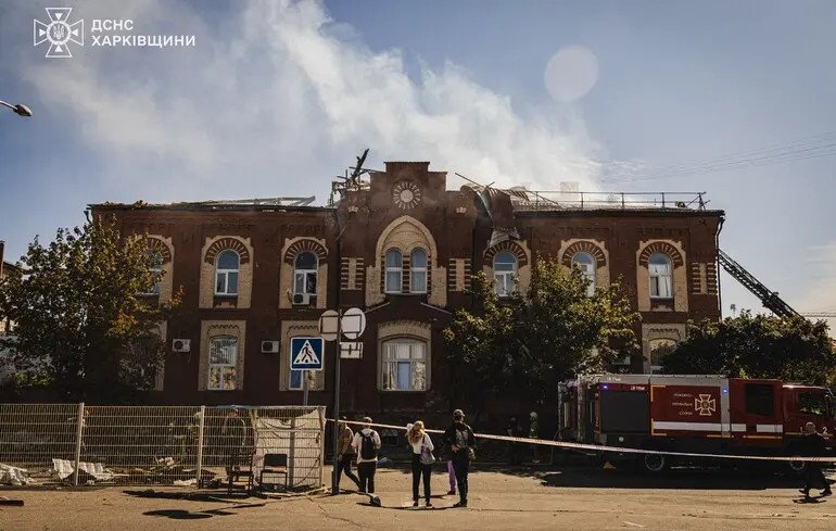 Prosecutor's office releases video of Russian drone strike on civilian building in Kharkiv