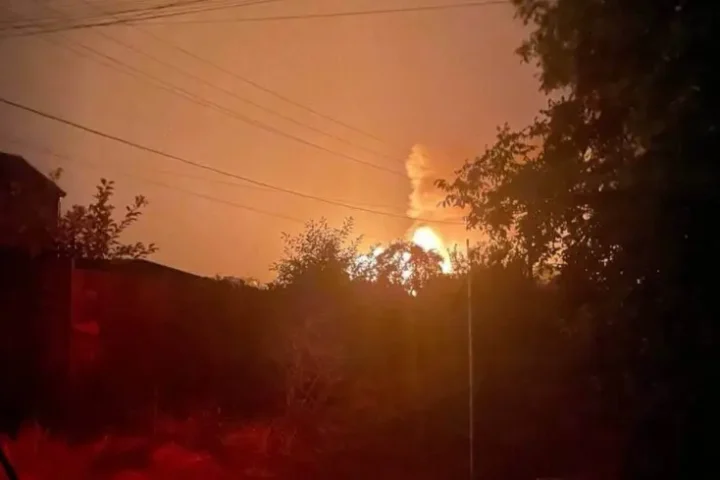 Russian drone strikes hit Zaporizhzhia, causing fire in residential area