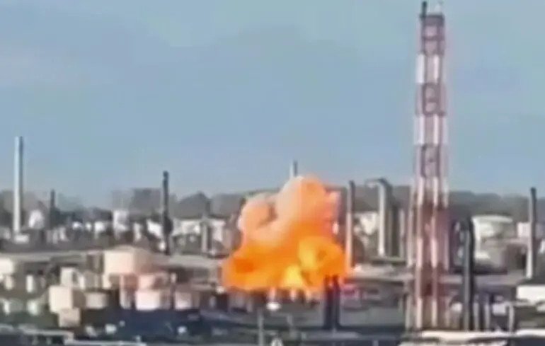 Ukrainian drones target Russian oil refinery in Ufa, causing significant damage