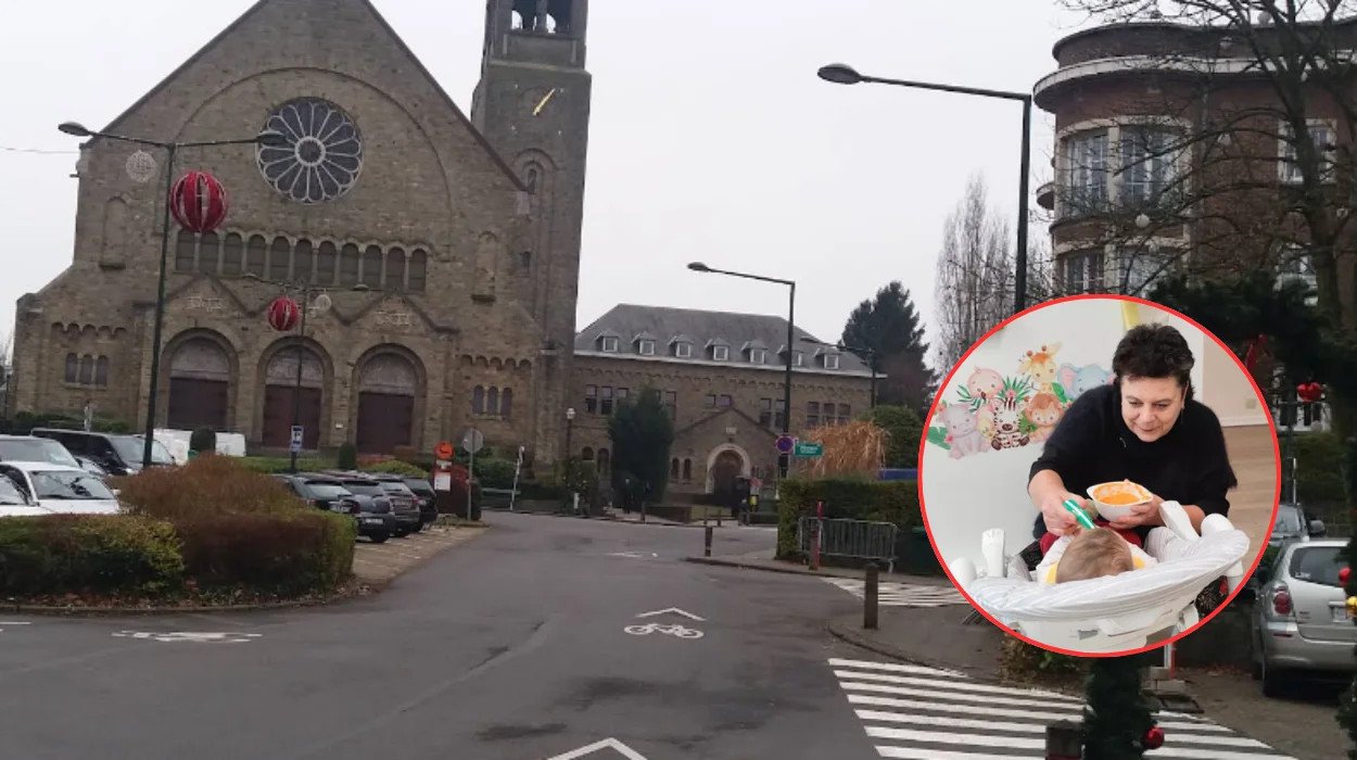 Alderman Carla Dejonghe assists at Sint-Pieters-Woluwe daycare amid nationwide strike