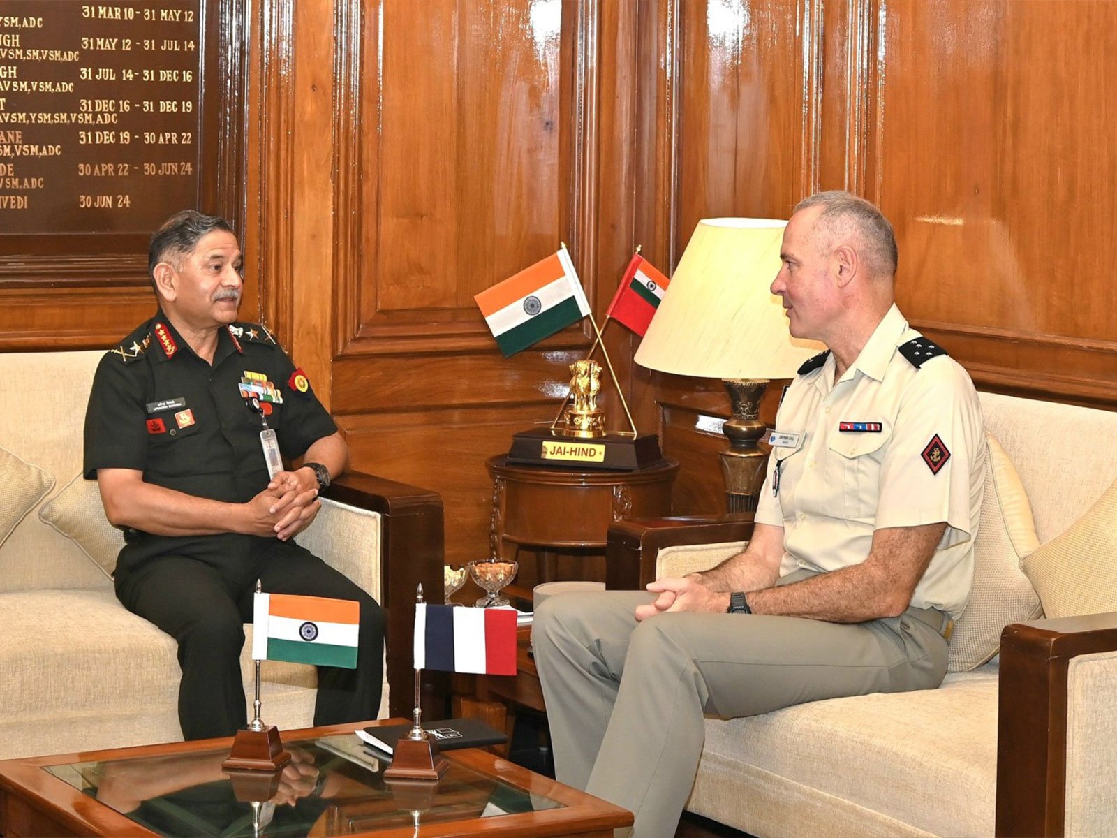 Indian and French army chiefs meet to enhance defense cooperation and counter-terrorism efforts