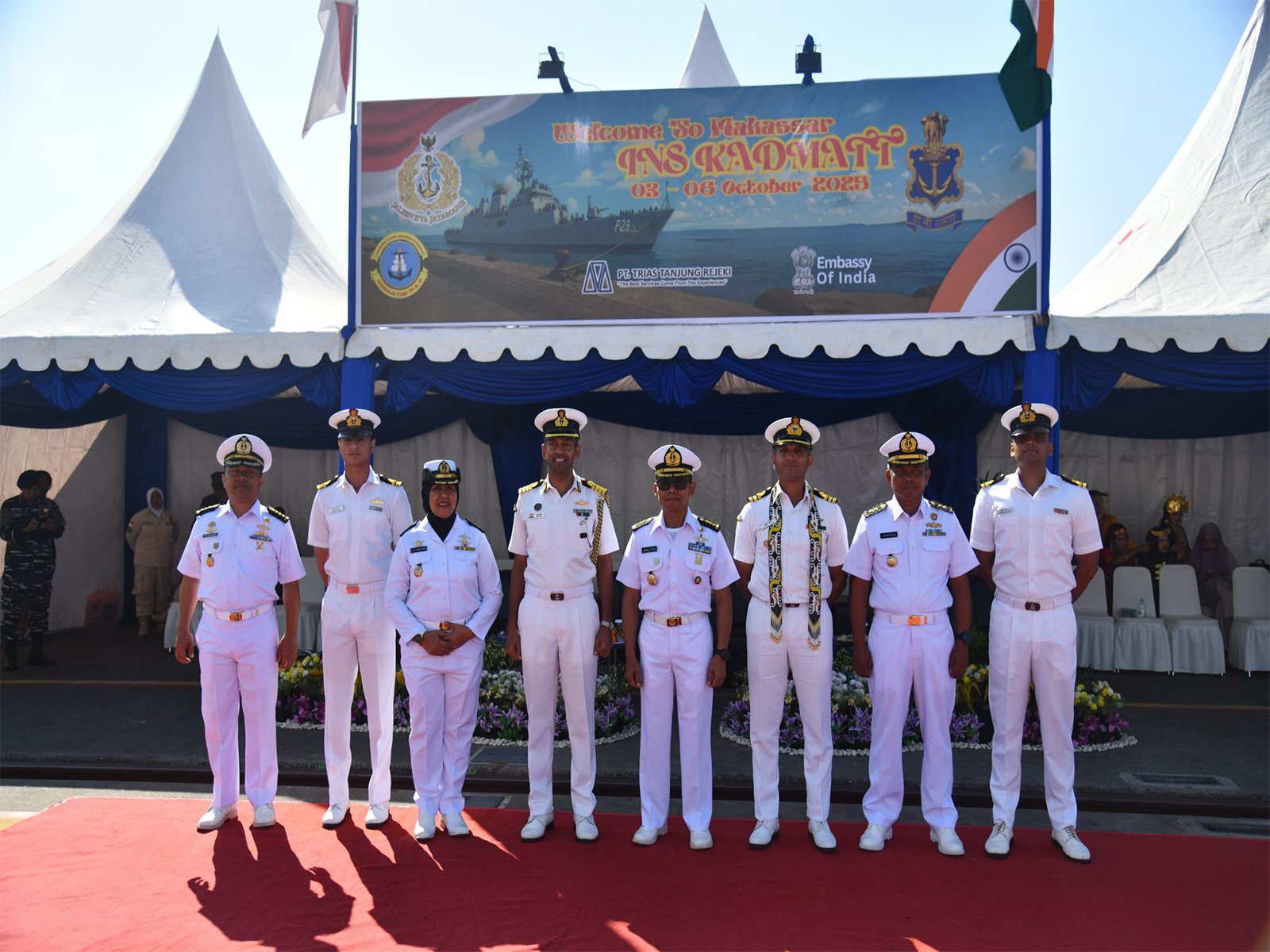 INS Kadmatt visits Makassar to strengthen naval cooperation with Indonesian Navy