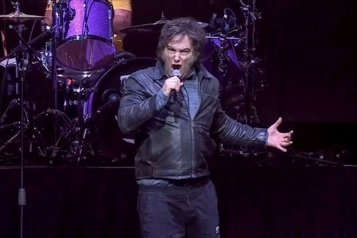 Javier Milei combines book launch and concert amid challenging midterm election landscape in Argentina