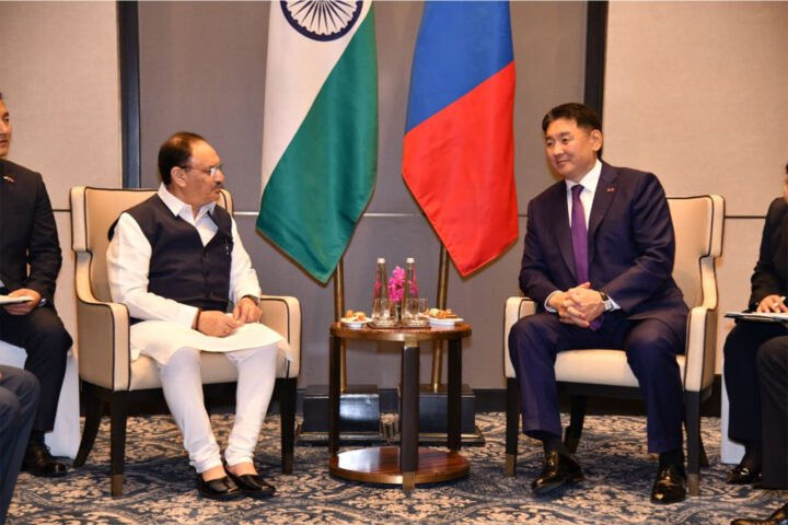JP Nadda discusses healthcare cooperation with Mongolian President Ukhnaa during state visit