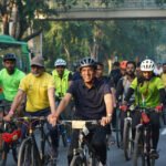 Mansukh Mandaviya promotes fitness initiative 'Sundays on Cycle' with healthcare professionals in New Delhi